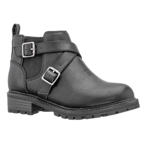 "Kids' Nina Kylee Black Tumbled Bootie, Size 3" - Picture 1 of 5